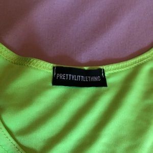 Pretty little thing two piece neon set